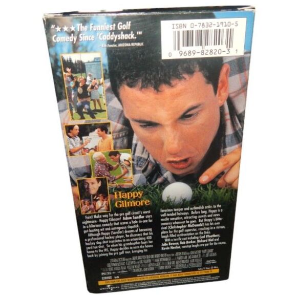 HAPPY GILMORE Adam Sandler vintage VHS in original paper case - Picture 3 of 6